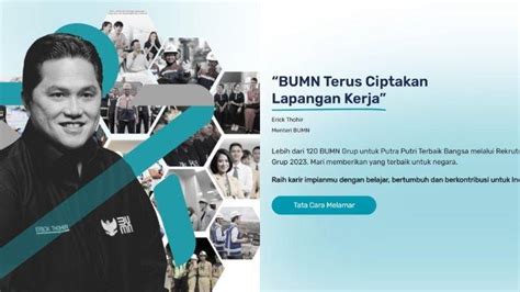 LINK Dan Cara Daftar Rekrutmen Bersama BUMN 2023 Dibuka Hari Ini Untuk