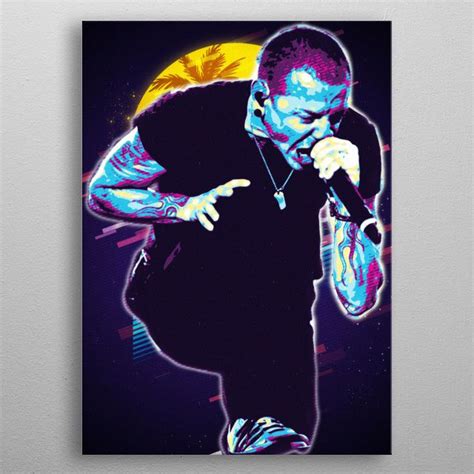 Chester Bennington Live Poster Picture Metal Print Paint By The