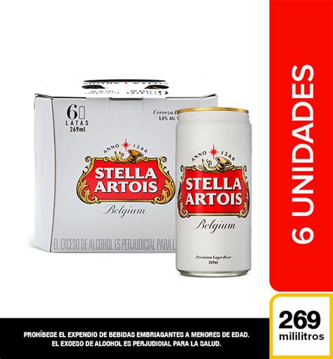 CERVEZA SIXPACK BELGIUM STELLA ARTOIS 1614 ML Pal Ahorro