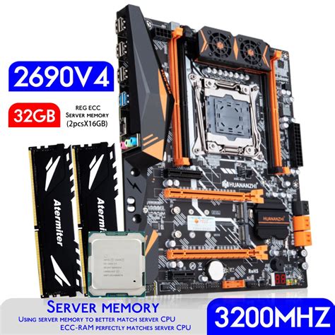 Huananzhi bd4 x99 Motherboard Combo Kit Set 603-3 xeon e5 2011 v4 2 ...