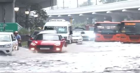 Parts Of Delhi Face Waterlogging Traffic Jams After Heavy Overnight Rain