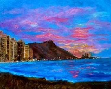 Diamond Head Sunrise Painting By Jenny Jonah Sunrise Painting