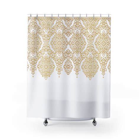 Gold Shower Curtain Gold And White Bathroom Classy Shower Curtain