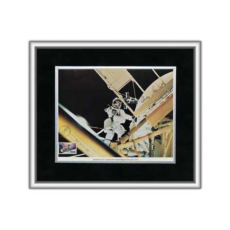 Owen Garriott Skylab Ii Eva Litho X With First Day Stamp Framed