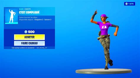 Fortnite New Emote Cest CompliquÉ Nouvelle Danse Youtube