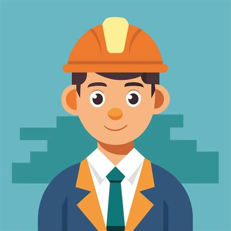 Flat Vector Illustration Of A Civil Engineer Character Premium Ai