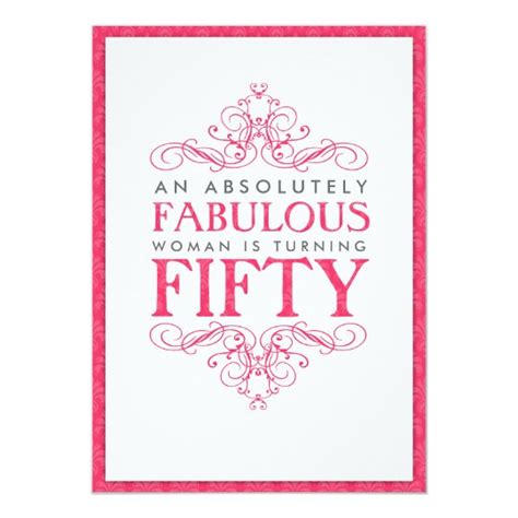 Absolutely Fabulous 50th Birthday Party Invitation