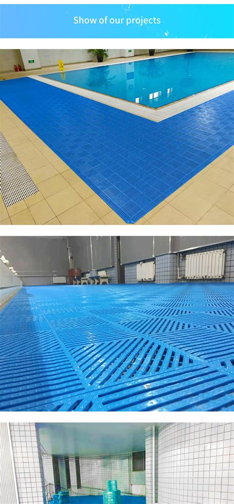 Comfortable Interlocking Anti Slip Pvc Floor Tile For Swimming Pool