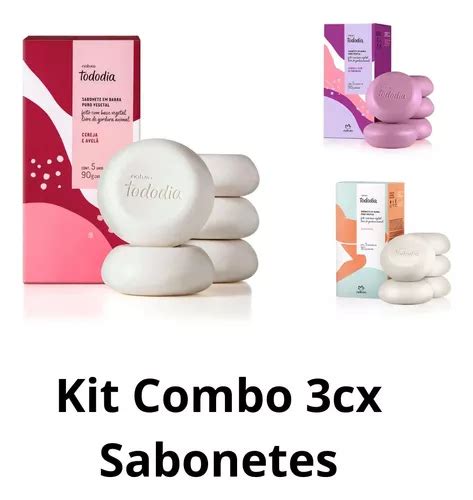 Kit Combo 03 Caixas De Sabonete Em Barra 90g Tododia Natura MercadoLivre