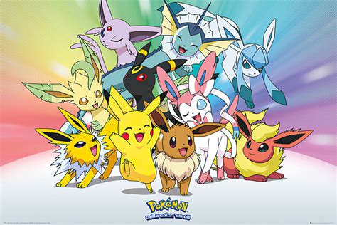 Pokemon TV Show Gaming Poster Pikachu Friends Size 24 X 36