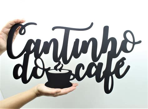 Cantinho do Café MDF Grande Lettering no Elo7 Set Ideias Criativas