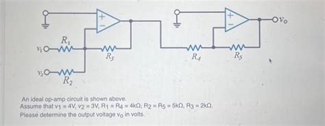 Solved An Ideal Op Circuit Is Shown Above Assume That Chegg