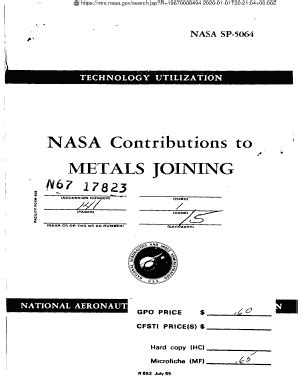 Fillable Online Ntrs Nasa Metals Joining Ntrs Nasa Fax Email Print