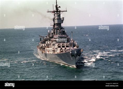 A Starboard Bow View Of The Battleship USS IOWA BB 61 Underway