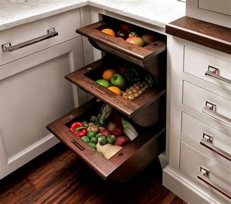 Smart Kitchen Storage Pull Out Basket Drawers For Fruits Vegetables