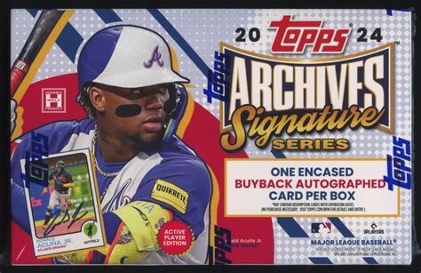 Topps Archives Signature Series Baseball Hobby Box Pristine Auction