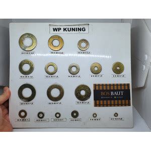 Jual Ring Plat Flat Washer Besi M10x20x1 Kuning ISI 10 PCS Kota