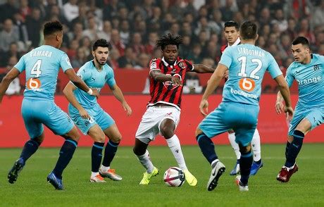 OGC Nice Vs Olympique Marseille France 21 Oct 2018 Stock Pictures