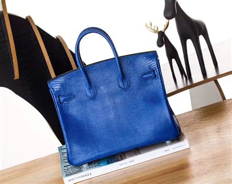 Hermes Brikin Lizard Skin T Blue Electric Herm S Birkin