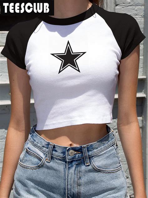 Y K Star Crop Top Tshirt T