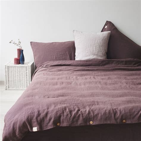 Mauve Washed Linen Bed Set Bed Linen Sets Bedding Sets Master