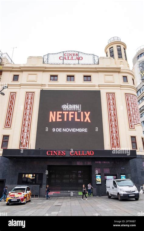 Spain Madrid Callao Square Cines Callao Stock Photo Alamy