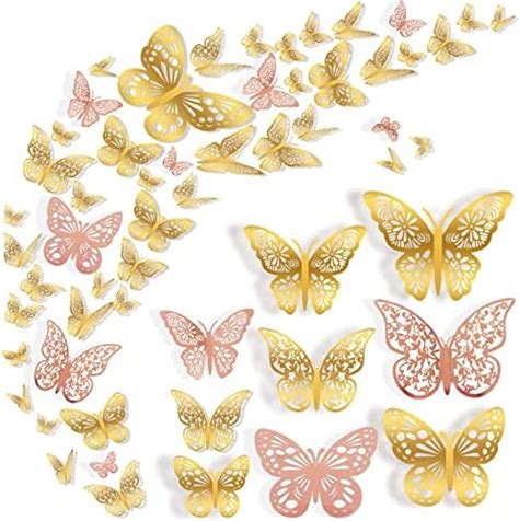 Pcs Rainbow Silver Butterfly Sticker D Removable Butterfly Wall