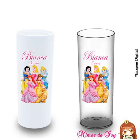 Copos Longdrink Personalizados Ml Princesas Un Elo