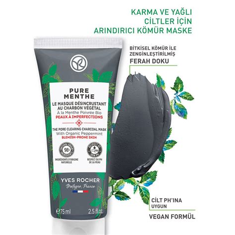 Yves Rocher Pure Menthe Siyah Nokta Kar T K M R Maskesi Ml