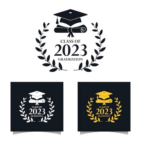 Premium Vector Set Of Class Of 2023 Graduation Badge