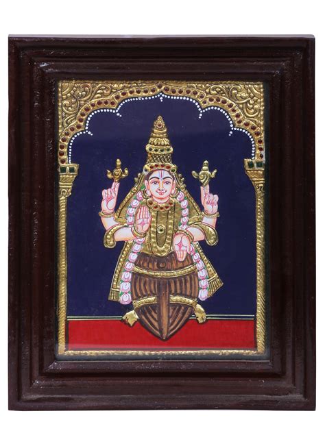 Kurma Avatar of Lord Vishnu Tanjore Painting | Traditional Colors with ...