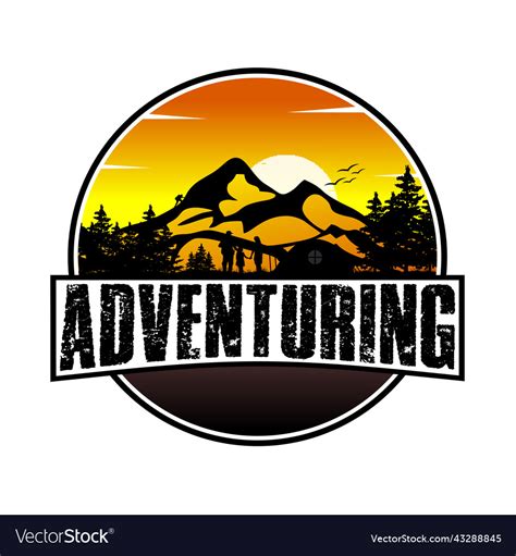 Adventure Outdoor Logo Design Template Royalty Free Vector