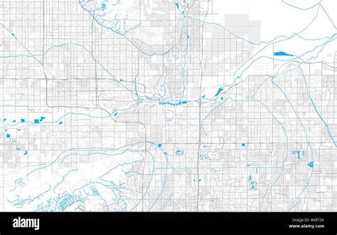 Rich Detailed Vector Area Map Of Tempe Arizona USA Map Template For