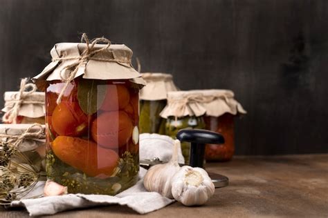 Free Photo Pickled Vegetables In Jars Assortment