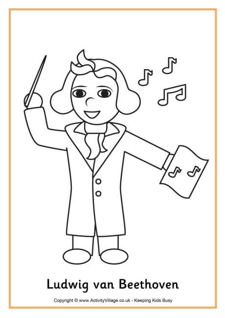 Beethoven Colouring Page