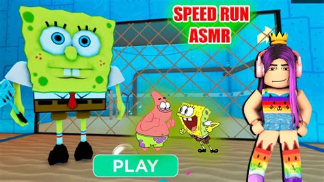 Speed Run Spongeboy Barry S Prison Run Obby Youtube