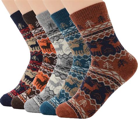 ZANDO Mens Merino Wool Socks Casual Soft Socks For Men Winter Warm