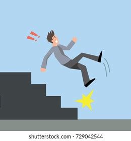 Man Falling Down Stairsvector Cartoon 库存矢量图免版税729042544 Shutterstock