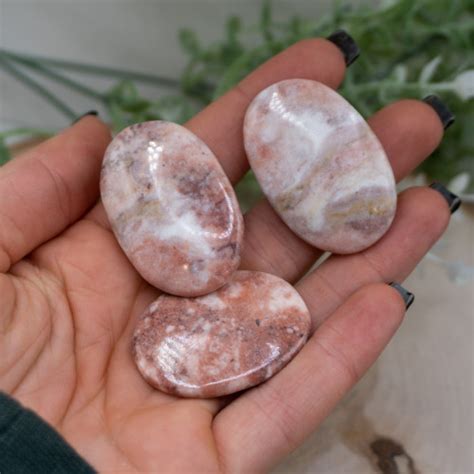 Peach Calcite Mini Palmstone The Crystal Council