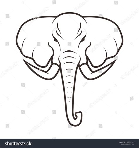 Elephant Head Vector Illustration Logo Symbol Stock Vector Royalty