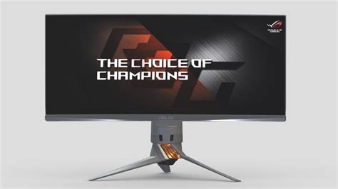 Asus Rog Swift Pg Q Curved Gaming Monitor Buy Royalty Free D Model