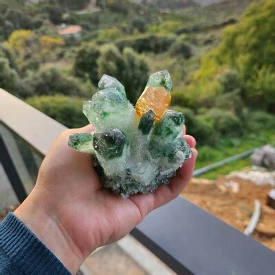 400g Green Quartz Crystal Cluster,quartz Crystal Vug,raw Gemstone ...