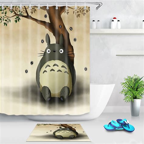 Cute Totoro Under A Tree Shower Curtain Shower Curtain Ideas