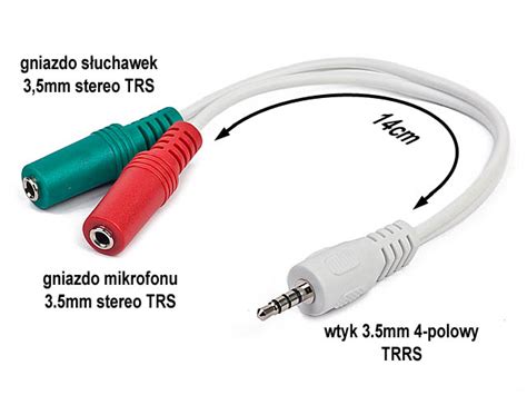 Przej Ci Wka Mini Jack Dla S Uchawek Z Mikrofonem Elektroda Pl