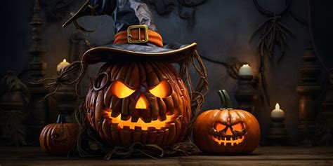 Premium Ai Image Spooky Pumpkin Carving