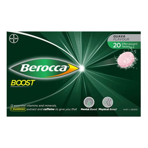 Berocca Boost Guarana Effervescent Tablets 20 Pack