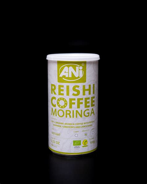 Moringa Reishi BIO instantná káva s Lion s Mane Cordyceps 100g