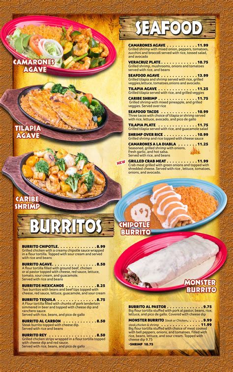 Agave Mexican Restaurant Menus In Mt Vernon Illinois United States