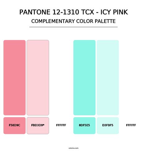 Pantone 12 1310 Tcx Icy Pink Color Palettes