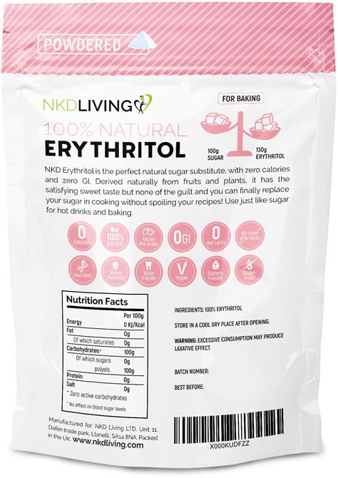 Powdered Erythritol 1kg - Zero calorie icing sugar - Back in stock 26t ...